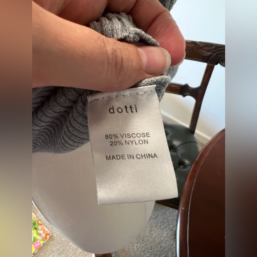Grey knit high neck top - Picture 5 of 7
